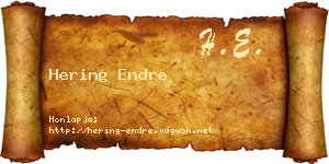 Hering Endre névjegykártya
